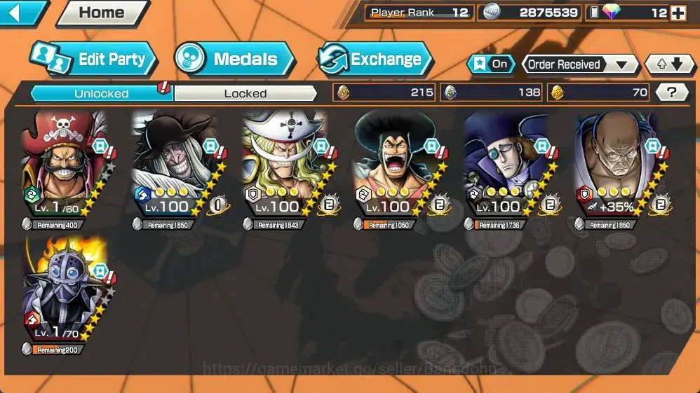 One Piece Bounty Rush Accounts Global | EX 3 | PR 12 | STE V Nusjuro MAX, GP Edw image 4