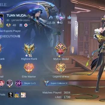 Mobile Legends: Bang Bang Accounts Others Global|Skin 156|Expert|V.E.N.O.M Hanabi+Dyrroth,DargonT Masha,Gaara