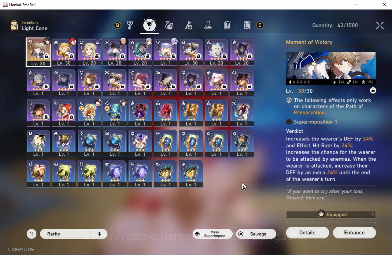 Honkai Star Rail Accounts ASIA |TL 28 | 5 Limit | 50 Golden Ticket | GCS On image 3