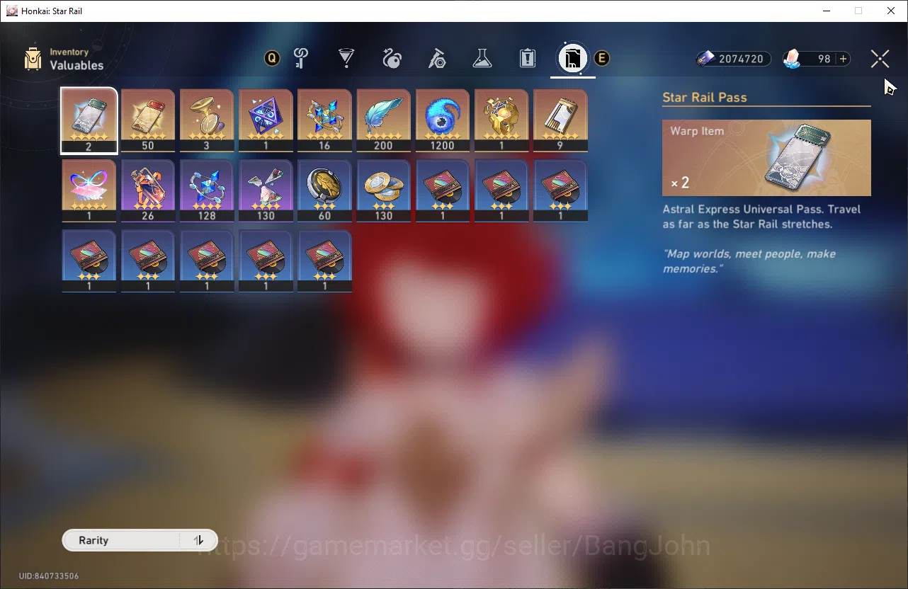 Honkai Star Rail Accounts ASIA |TL 28 | 5 Limit | 50 Golden Ticket | GCS On image 4
