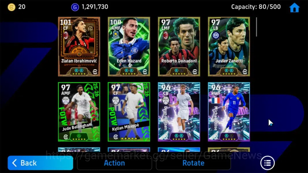 eFootball Accounts Android|BigTime Ibrahimovic,Epic E.Hazard,Roberto  image 8