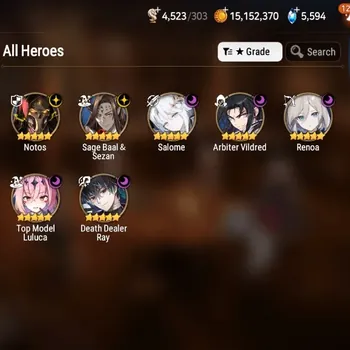 Epic Seven Accounts High-End Global Verif|Mor47|7 ML(Notos,Salome,Renoa Etc)+Haru+Art,AFS Flan,Rinak,etc|PoH+Bles ON|Auto