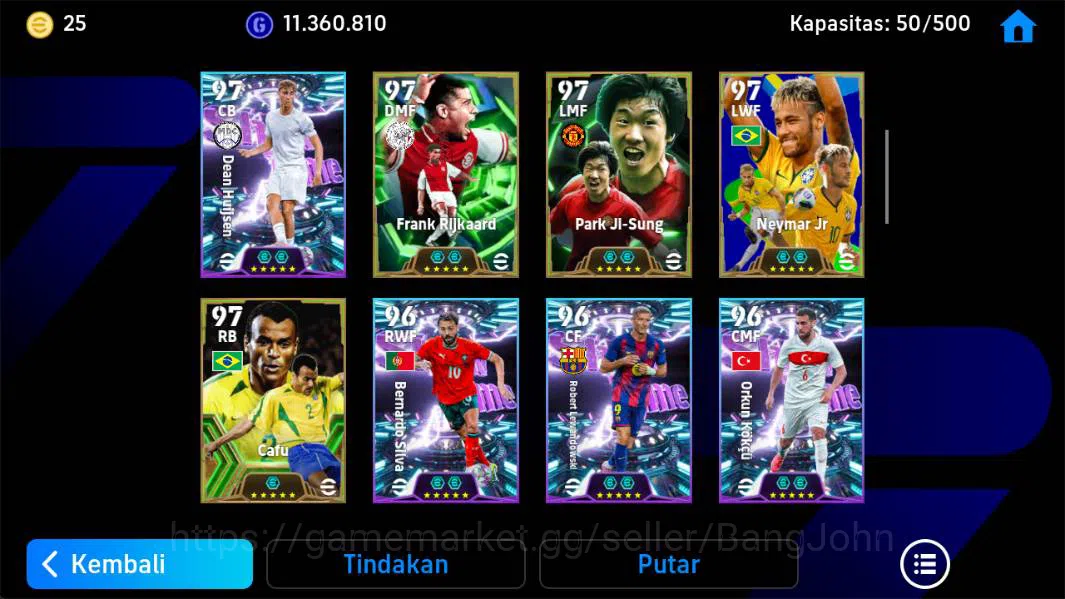 eFootball Accounts Power 3190, Pedri blitz, Neymar Brazil, Cafu old,B image 5