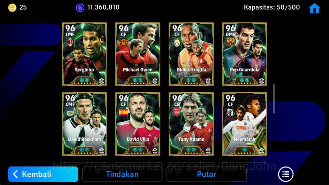 eFootball Accounts Power 3190, Pedri blitz, Neymar Brazil, Cafu old,B image 7