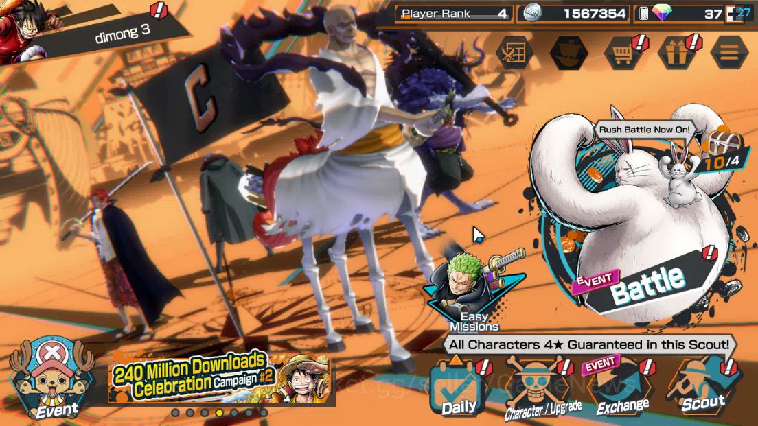 One Piece Bounty Rush Accounts Global|6 EX|T5E St.Ethanbaron,BMO Kaido,Divine Sha image 1