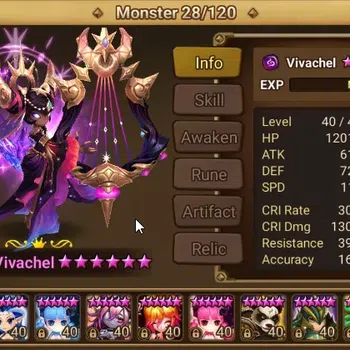 Summoners War: Sky Arena Accounts End-Game ASIA|Lv100|3 LD (Vivachel,Shazam,Grogen) 29Nb5 (Leo