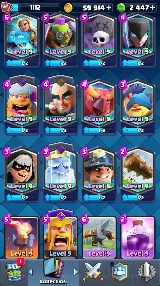 Clash Royale Accounts Mobile|CL 1112|KTL 12|Trophy 8007|Card 117|4 Campi image 16