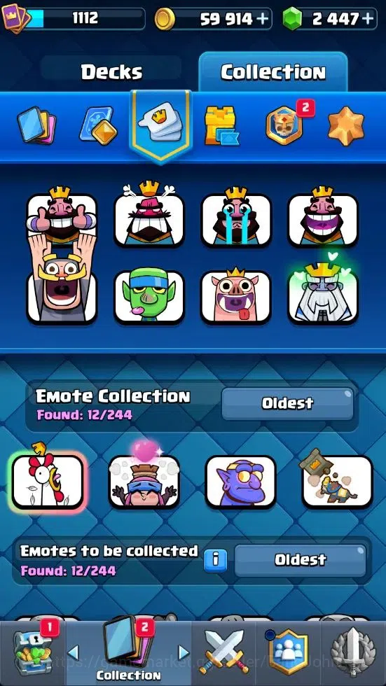 Clash Royale Accounts Mobile|CL 1112|KTL 12|Trophy 8007|Card 117|4 Campi image 6
