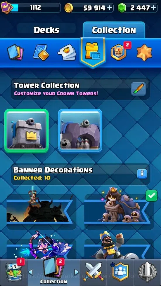 Clash Royale Accounts Mobile|CL 1112|KTL 12|Trophy 8007|Card 117|4 Campi image 7