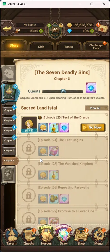The Seven Deadly Sins: Grand Cross Accounts Others Asia | 1,701M CC | 1 LR Dianne | 6 Ur Tristan , Mael , Lancelot , Sabunak 14