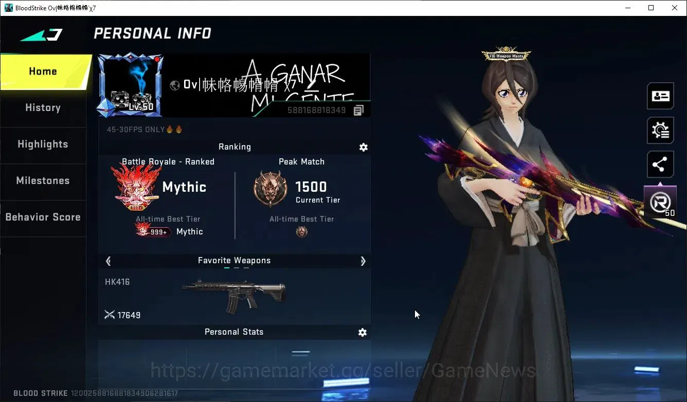 Blood Strike Accounts ASIA|ETERNAL DeAgle+MELEE ButerFly,Talon Knife,AXE image 2