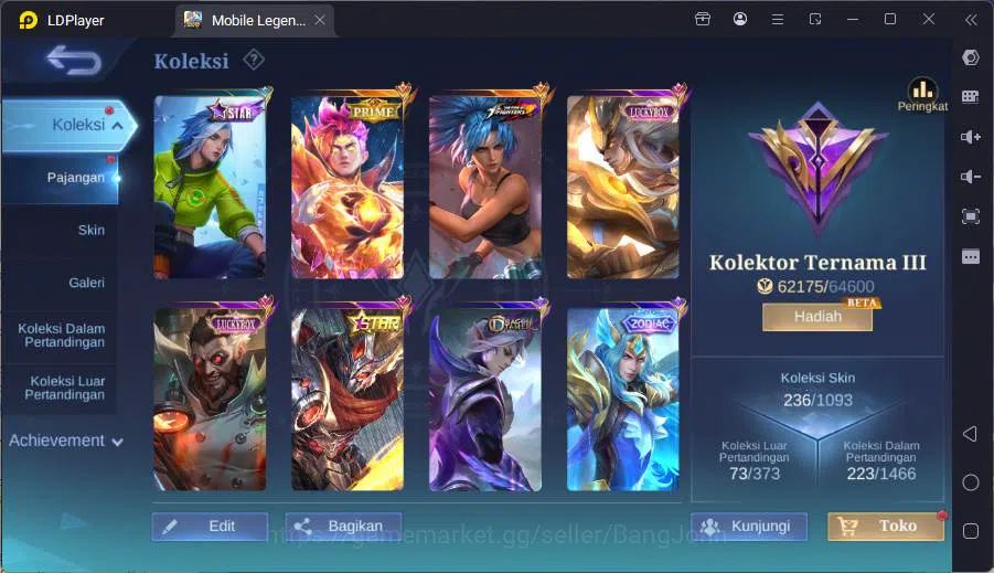 Mobile Legends: Bang Bang Accounts global Hero 120|S 236|Prime Claude,Kof Karina,Annu image 19