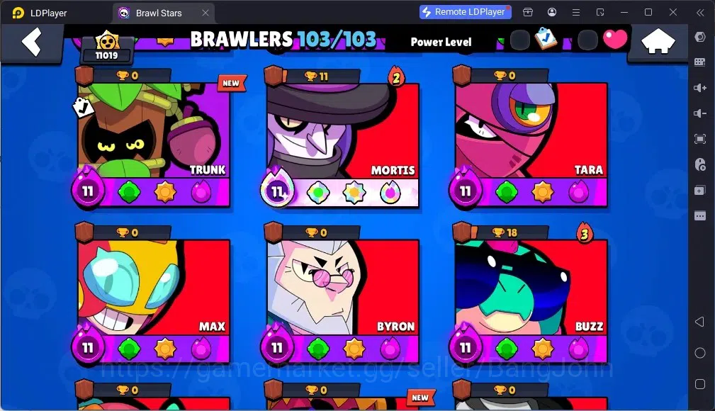Brawl Stars Accounts Global |11019Trophy |103 Brawler |55 Max Hyperchar image 10
