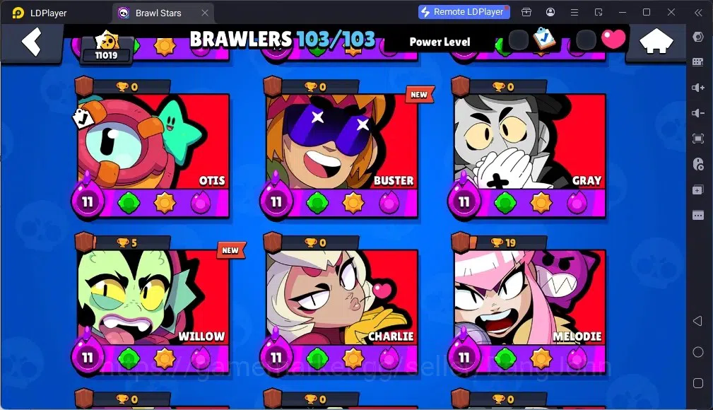 Brawl Stars Accounts Global |11019Trophy |103 Brawler |55 Max Hyperchar image 11