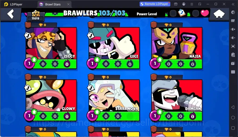 Brawl Stars Accounts Global |11019Trophy |103 Brawler |55 Max Hyperchar image 20