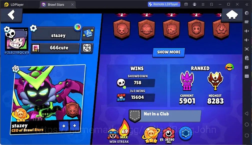 Brawl Stars Accounts Global |11019Trophy |103 Brawler |55 Max Hyperchar image 3