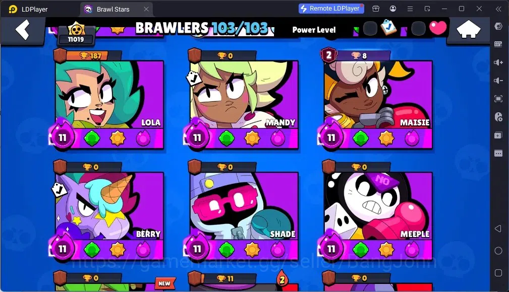 Brawl Stars Accounts Global |11019Trophy |103 Brawler |55 Max Hyperchar image 9