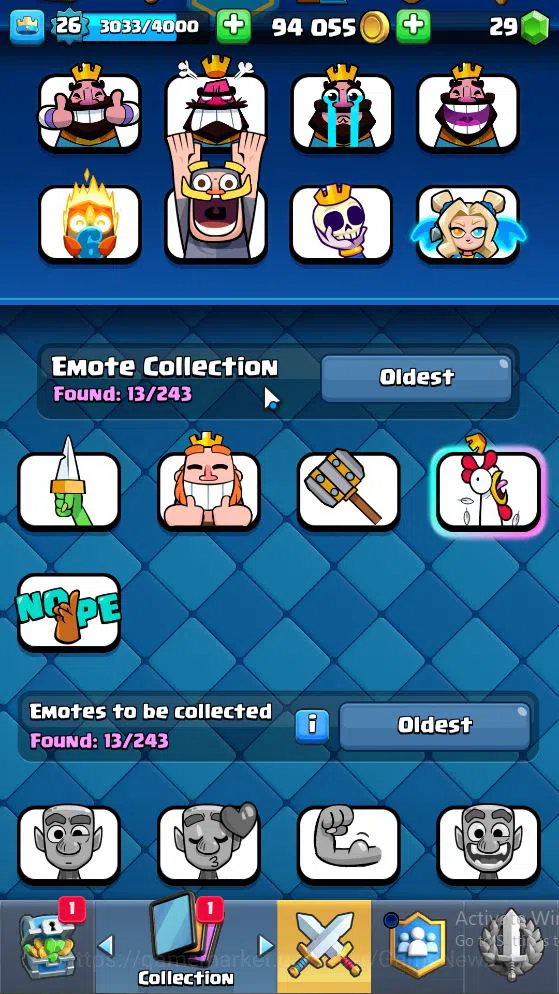 Clash Royale Accounts Lv 26|Trophy 3233|KTL 10|3 WildShard|Limited Skin| image 13