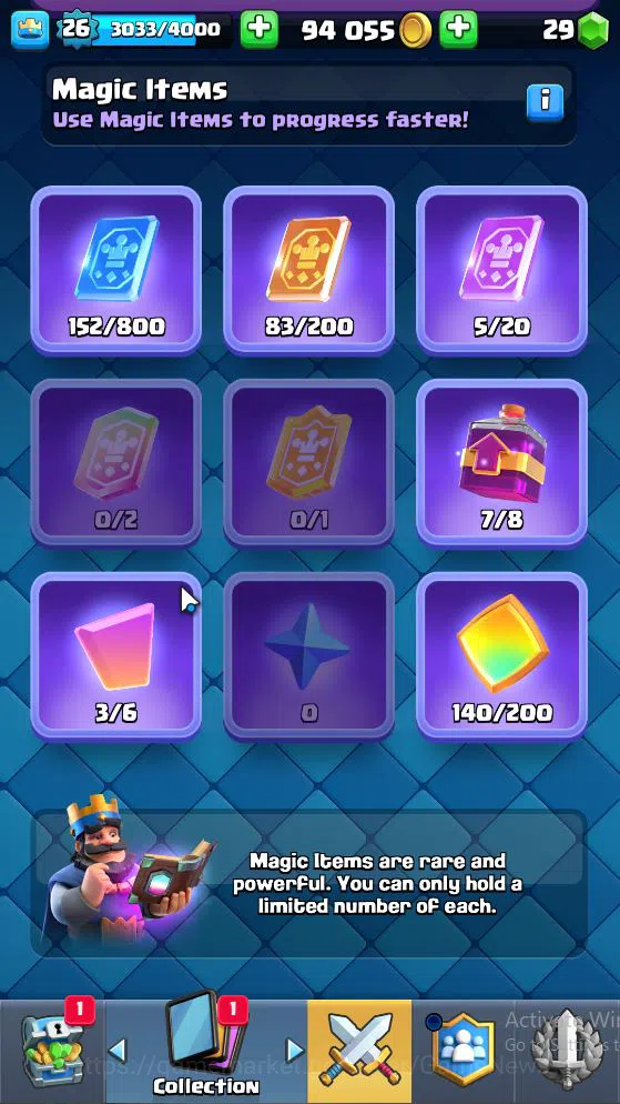 Clash Royale Accounts Lv 26|Trophy 3233|KTL 10|3 WildShard|Limited Skin| image 14