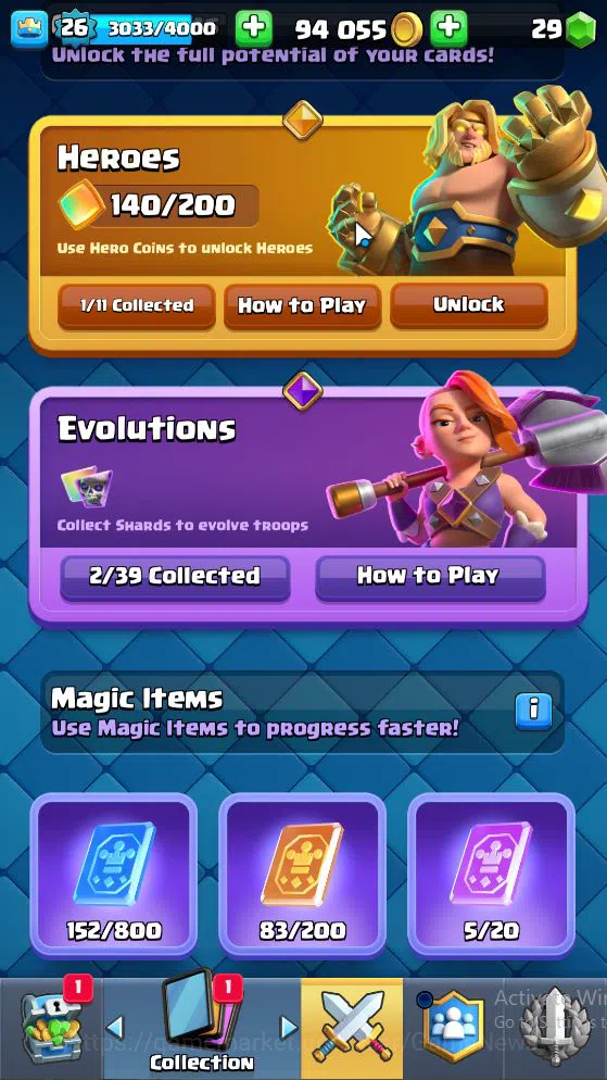 Clash Royale Accounts Lv 26|Trophy 3233|KTL 10|3 WildShard|Limited Skin| image 15