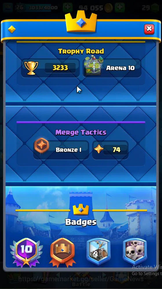 Clash Royale Accounts Lv 26|Trophy 3233|KTL 10|3 WildShard|Limited Skin| image 16
