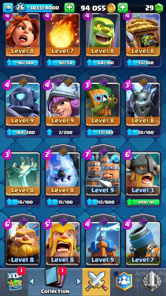Clash Royale Accounts Lv 26|Trophy 3233|KTL 10|3 WildShard|Limited Skin| image 5
