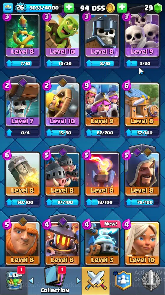 Clash Royale Accounts Lv 26|Trophy 3233|KTL 10|3 WildShard|Limited Skin| image 6
