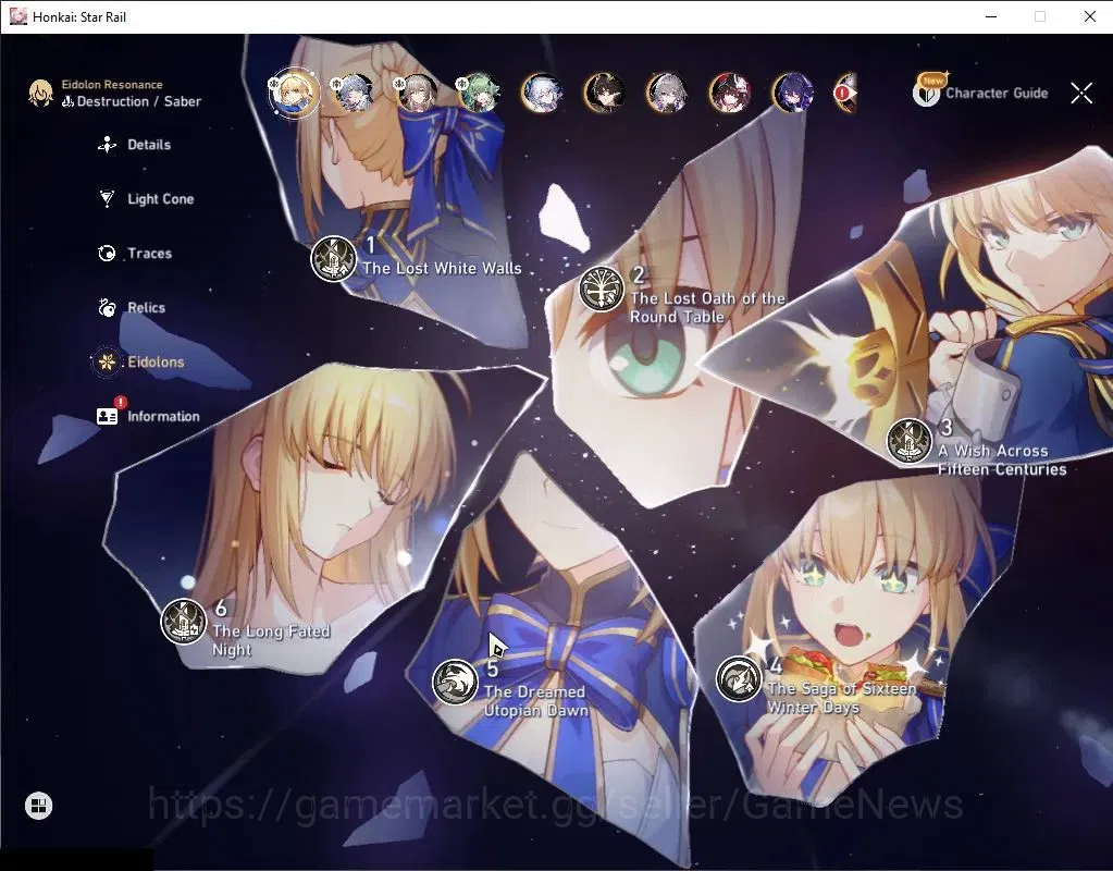 Honkai Star Rail Accounts Asia|TL 70|Hypercarry Team|10 Limited|[SaberE6,Arc image 5