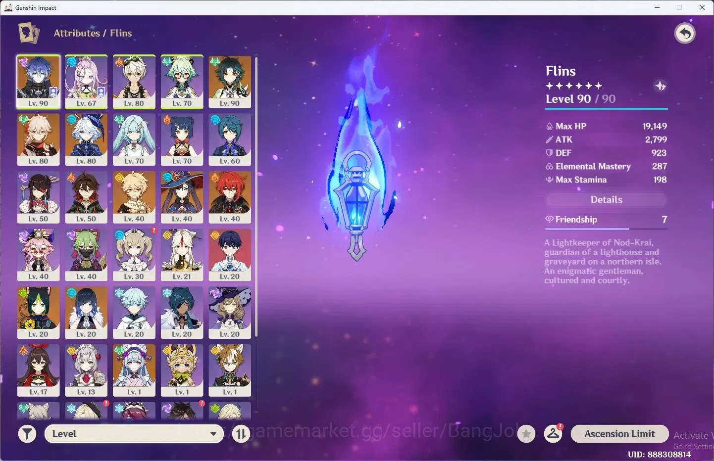 Genshin Impact Accounts ASIA | AR 55 |5 Limit (Flins Sign C1, Xiao Sign, K image 2