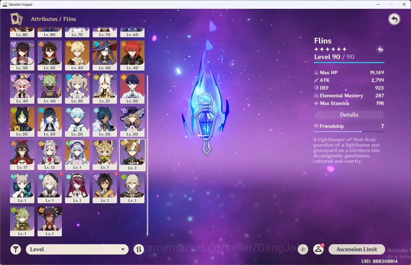 Genshin Impact Accounts ASIA | AR 55 |5 Limit (Flins Sign C1, Xiao Sign, K image 3