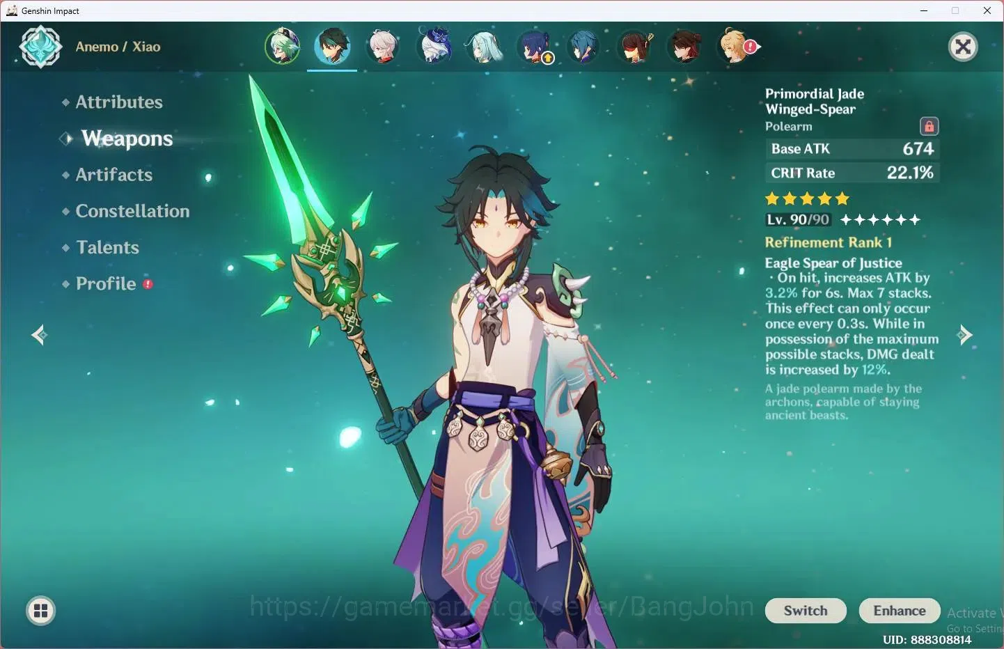 Genshin Impact Accounts ASIA | AR 55 |5 Limit (Flins Sign C1, Xiao Sign, K image 5