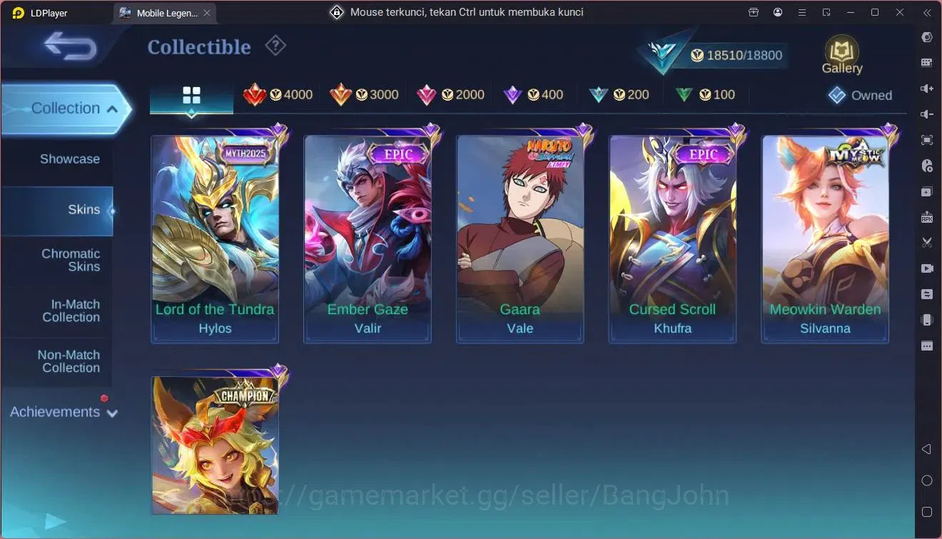 Mobile Legends: Bang Bang Accounts Global|Hero 66|Skin 88|Seasoned|CC YSS|Champion Jo image 9