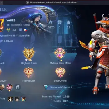Mobile Legends: Bang Bang Collector Global|Hero 66|Skin 88|Seasoned|CC YSS|Champion Jo image 1