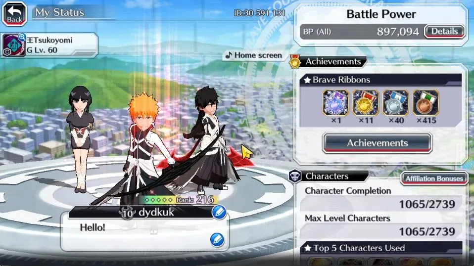 Bleach: Brave Souls Accounts [GLOBAL]50K Orb|2 New Renewed Ichigo,Rukia 10th An image 2