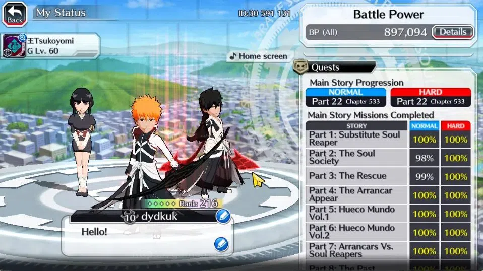 Bleach: Brave Souls Accounts [GLOBAL]50K Orb|2 New Renewed Ichigo,Rukia 10th An image 4