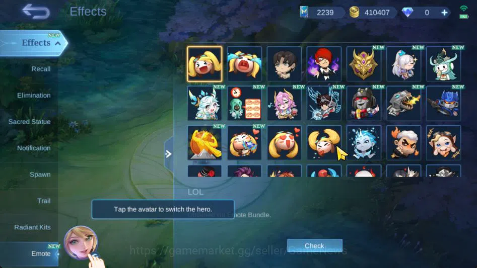 Mobile Legends: Bang Bang Accounts Collector Hero 131|Skin 307|High Immo 100|Star Haya,LBox[Kagura,Kimmy],STUN Chou,5 18