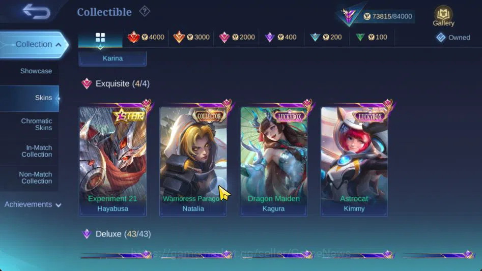 Mobile Legends: Bang Bang Accounts Collector Hero 131|Skin 307|High Immo 100|Star Haya,LBox[Kagura,Kimmy],STUN Chou,5 7