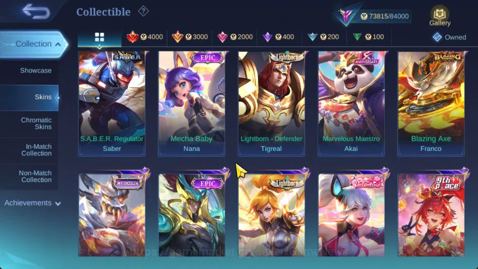 Mobile Legends: Bang Bang Accounts Collector Hero 131|Skin 307|High Immo 100|Star Haya,LBox[Kagura,Kimmy],STUN Chou,5 8