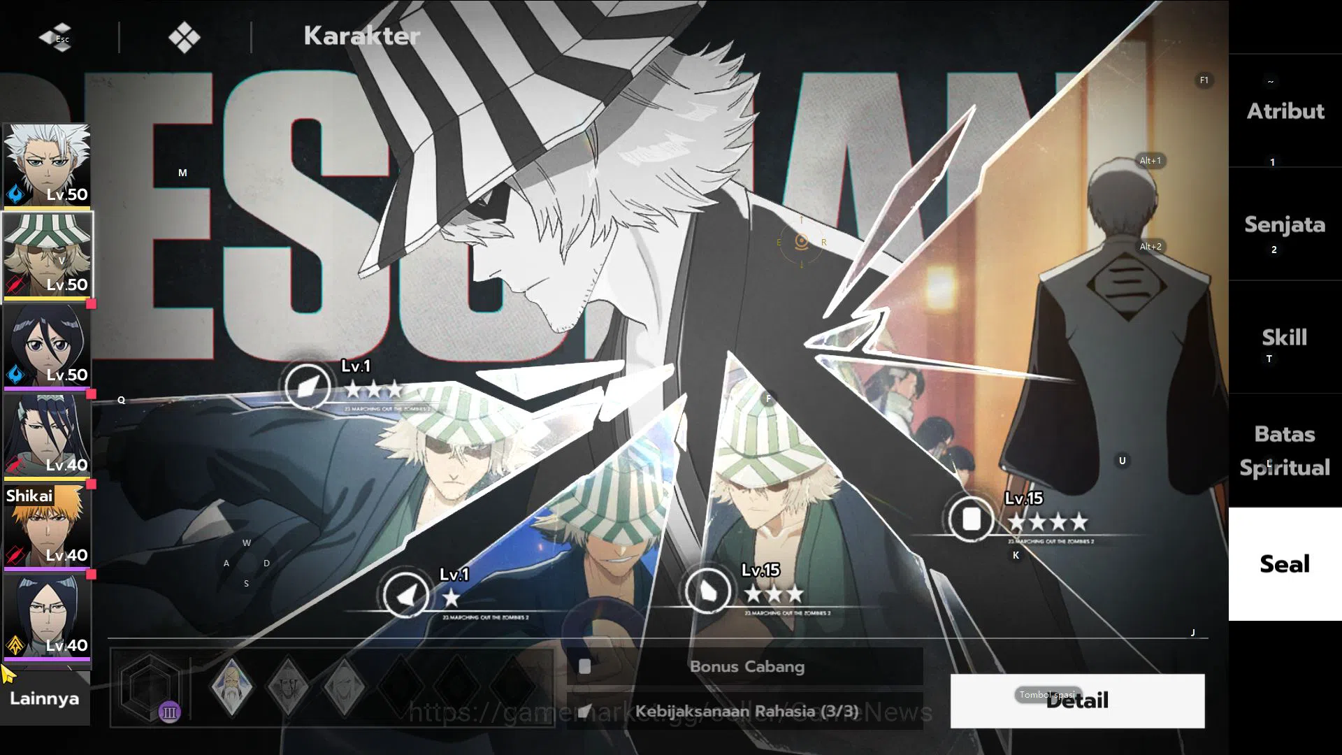 BLEACH: Soul Resonance Accounts Nuverse SEA|4 SSR(Toshiro+sign,Kisuke+Sign,Byakuya image 8
