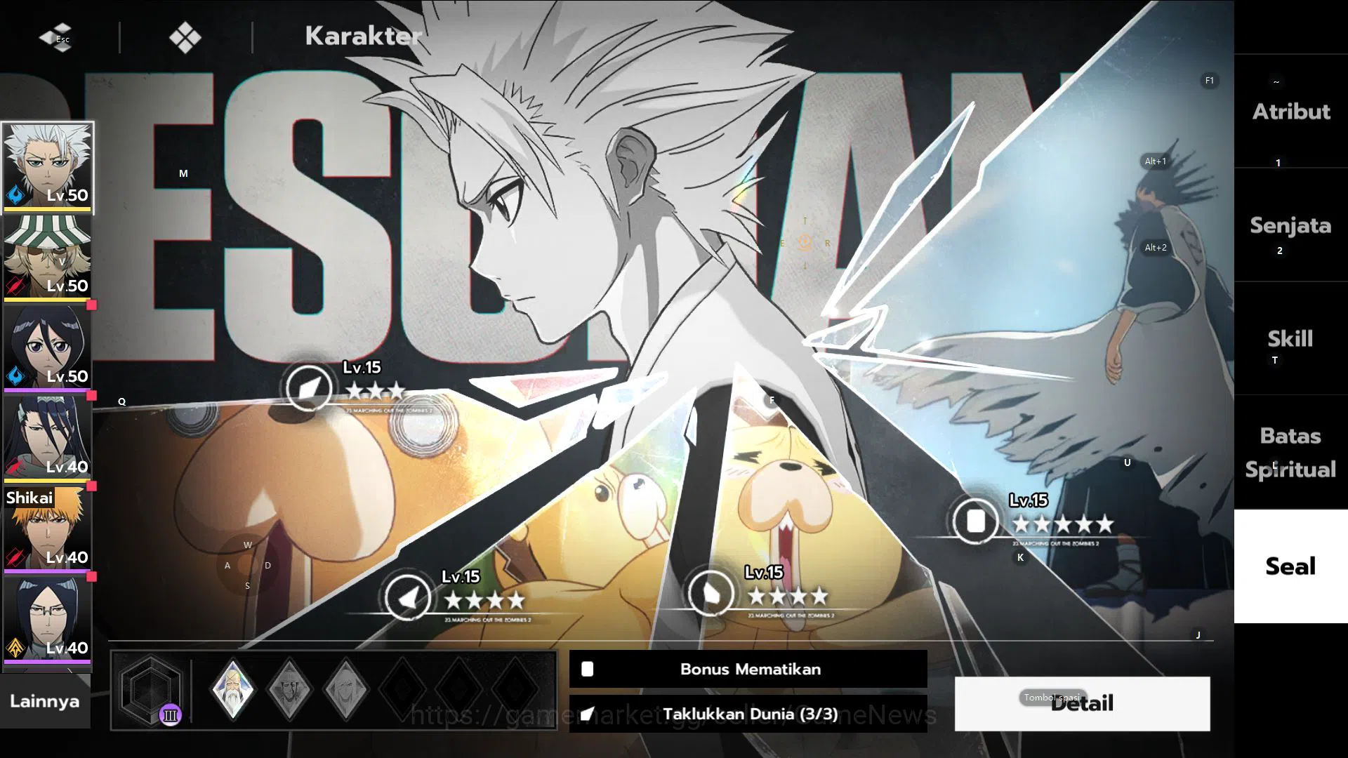 BLEACH: Soul Resonance Accounts Nuverse SEA|4 SSR(Toshiro+sign,Kisuke+Sign,Byakuya image 9
