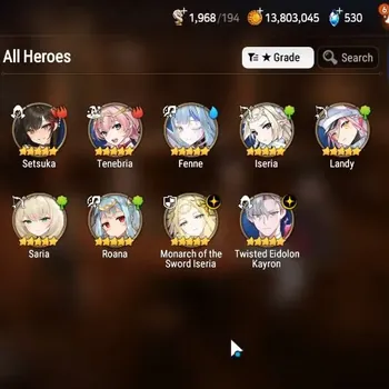 Epic Seven Accounts Starter Global|Unverif|Starter 2 ML(MIseria,TE Kayron)Saria,Roana|PoH+Bless ON|MoR 12|Theater
