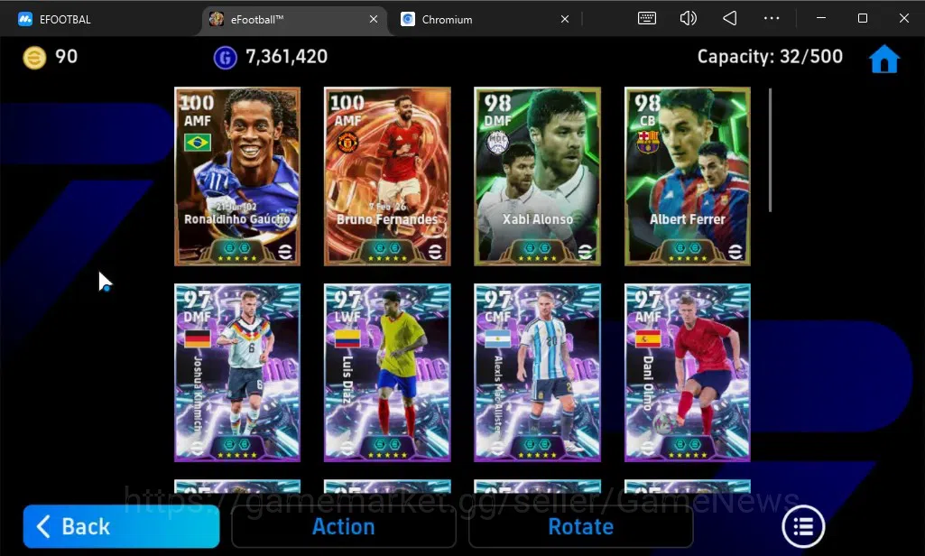 eFootball Accounts Android|Big Time Ronaldinho Gaucho,Bruno Fernandes image 5