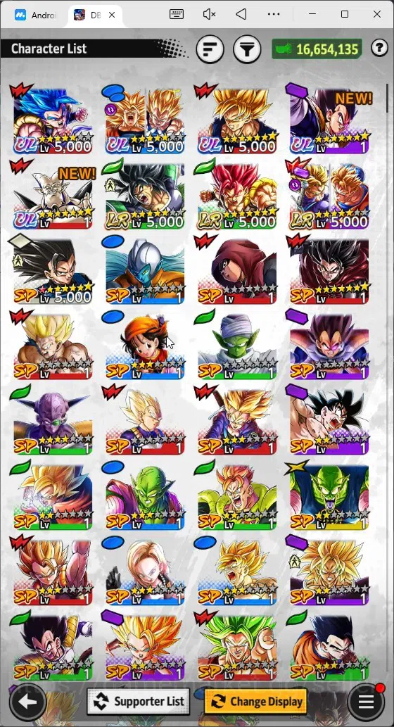 Dragon Ball Legends Accounts High-End Global |Lvl 153|16.6M Total Power|1.4K CC|3 LR|5 UL|LR Trunks&Gohan,SSG Shallet Etc|UL 16