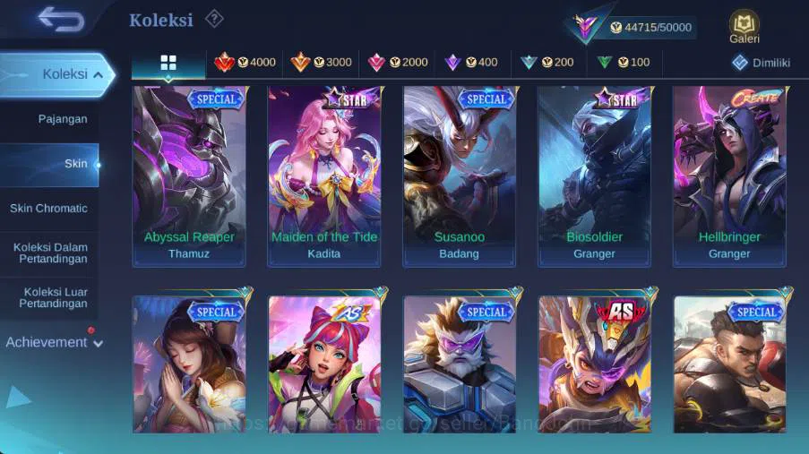 Mobile Legends: Bang Bang Accounts hero 115 , skin 181 prime granger, prime claude, r image 11