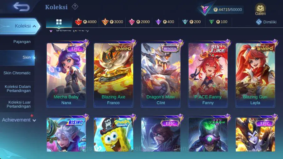Mobile Legends: Bang Bang Accounts hero 115 , skin 181 prime granger, prime claude, r image 4