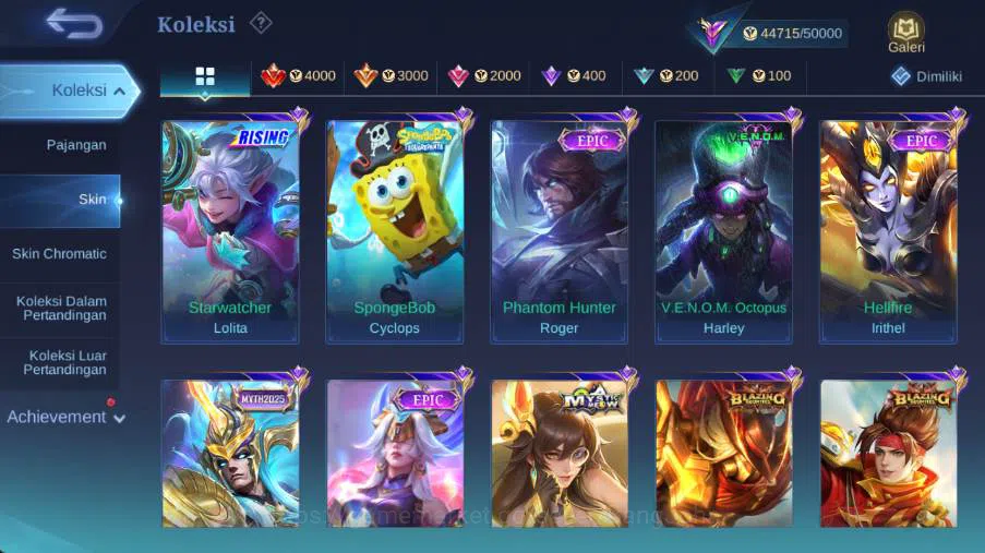 Mobile Legends: Bang Bang Accounts hero 115 , skin 181 prime granger, prime claude, r image 5