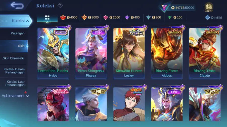 Mobile Legends: Bang Bang Accounts hero 115 , skin 181 prime granger, prime claude, r image 6