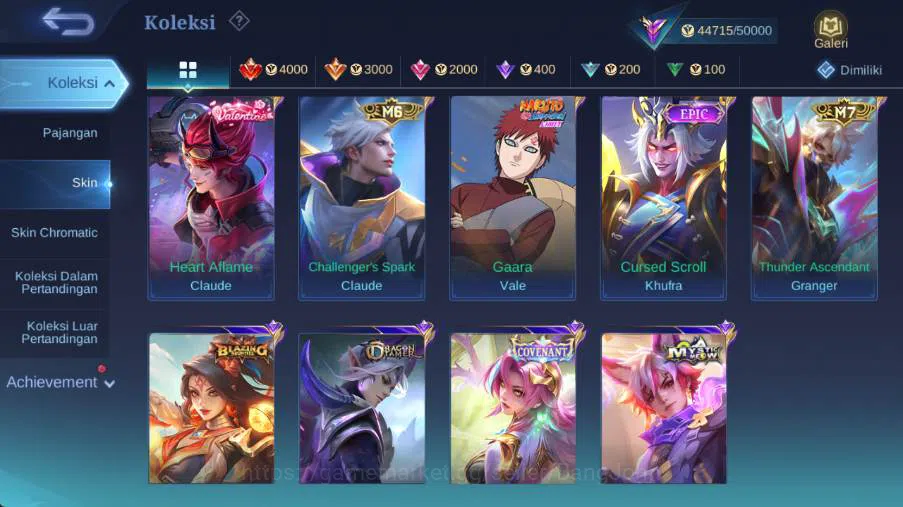 Mobile Legends: Bang Bang Accounts hero 115 , skin 181 prime granger, prime claude, r image 7