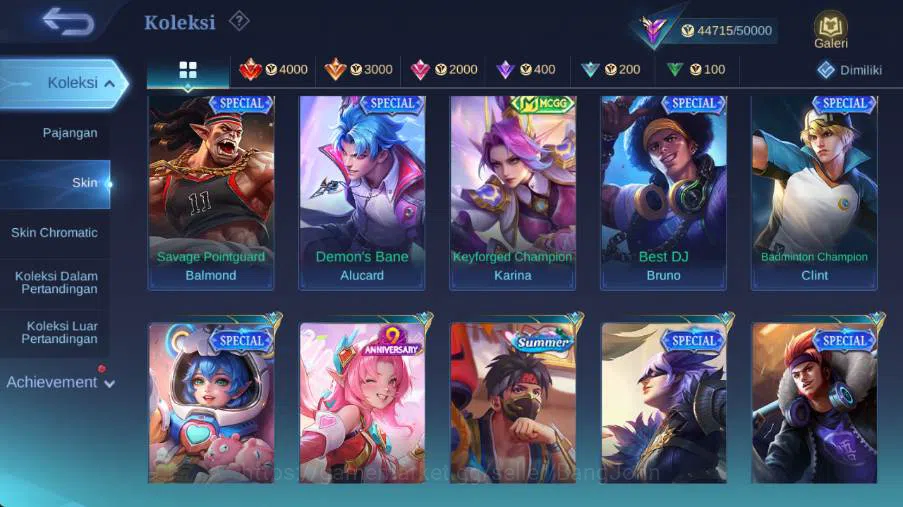 Mobile Legends: Bang Bang Accounts hero 115 , skin 181 prime granger, prime claude, r image 8
