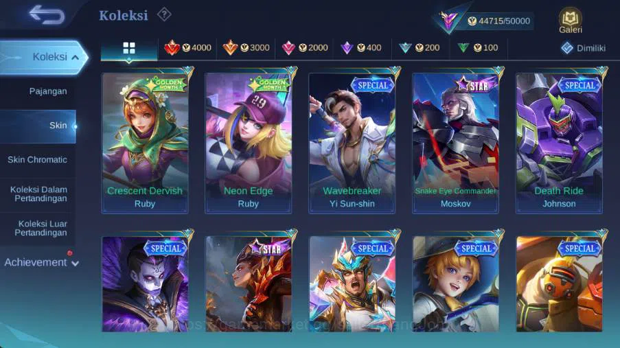 Mobile Legends: Bang Bang Accounts hero 115 , skin 181 prime granger, prime claude, r image 9